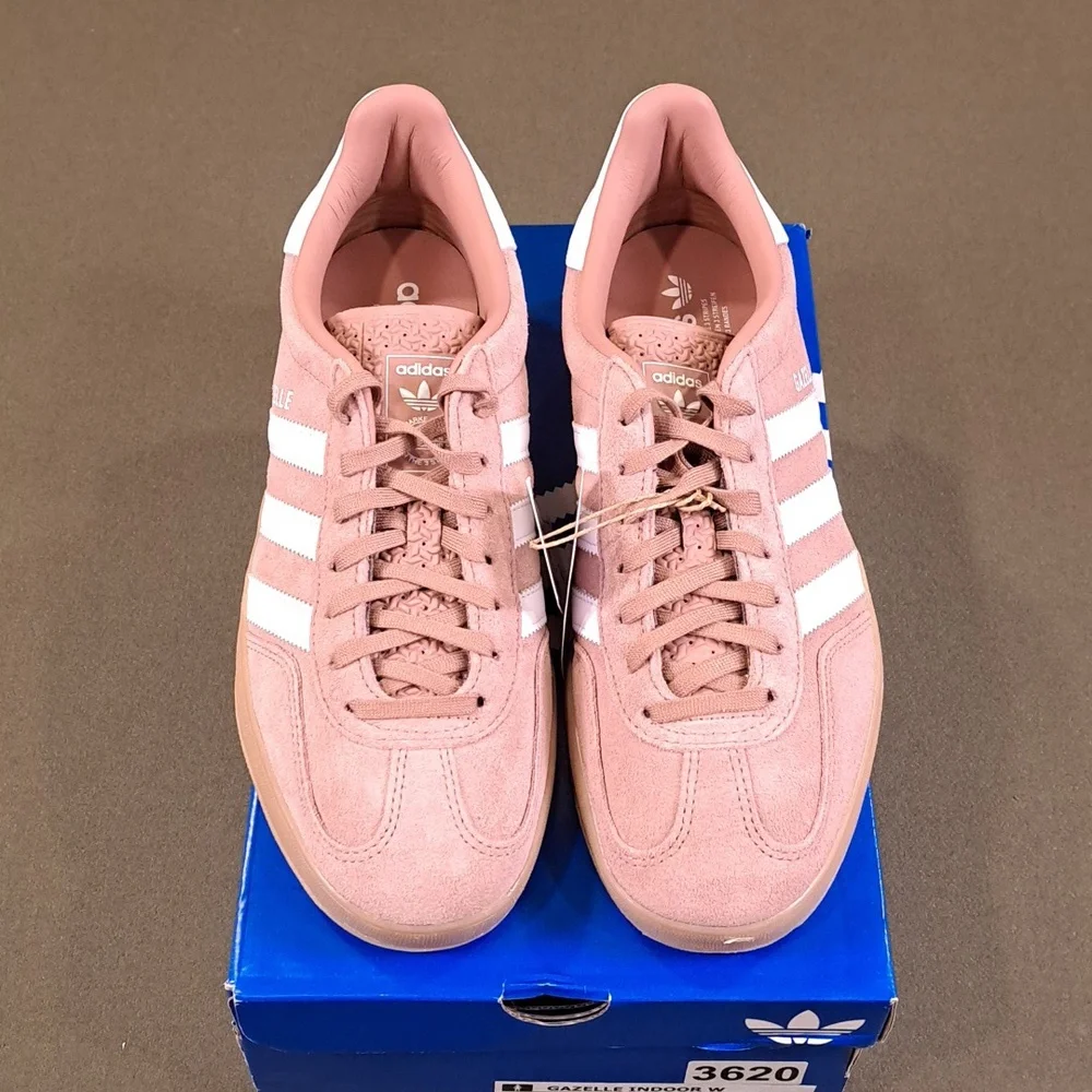 Adidas Gazell Indoor Sneaker - Color: Clay / White - Size: Women 9.5 - Picture 2 of 10